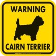 画像2: [MAGSIGN] WARNING CAIRN TERRIER マグネット＆ステッカー：ケアーンテリア(ホワイト/イエロー/オレンジ) 注意 英語 正方形 車＆屋外用(防水性/耐光性) 日本製 (2)