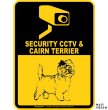 画像1: ケアーンテリア＆防犯カメラ 監視 警戒中 英語 マグサイン(マグネット/ステッカー)：SECURITY CCTV ＆ CAIRN TERRIER [MAGSIGN] (1)