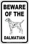 画像2: [MAGSIGN] ダルメシアン 注意 英語 マグネット＆ステッカー BEWARE OF THE DALMATIAN 車/屋外用 日本製 (2)