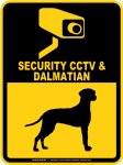画像1: ダルメシアン＆防犯カメラ 監視 警戒中 英語 マグサイン(マグネット/ステッカー)：SECURITY CCTV ＆ DALMATIAN [MAGSIGN] (1)