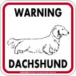 画像4: [MAGSIGN] WARNING DACHSHUND マグネット＆ステッカー：ミニチュアダックスフンド(ホワイト/イエロー/オレンジ) 注意 英語 正方形 車＆屋外用(防水性/耐光性) 日本製 (4)