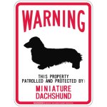 画像3: [MAGSIGN] MINIATURE DACHSHUND 注意 英語 WARNING 警告/保護/警戒 車 屋外用 マグネット＆ステッカー 日本製：ミニチュアダックスフンド (3)