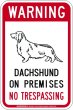 画像2: [MAGSIGN] ダックスフンド 警戒 英語 立入禁止 マグネット＆ステッカー WARNING DACHSHUND ON PREMISES NO TRESPASSING 車/屋外用 日本製 (2)