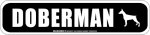 画像2: DOBERMAN [MAGSIGN] アメリカ道路ストリート標識 マグネット＆ステッカー：ドーベルマン(立ち耳) (2)
