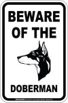 画像3: [MAGSIGN] ドーベルマン(立耳) 注意 英語 マグネット＆ステッカー BEWARE OF THE DOBERMAN 車/屋外用 日本製 (3)