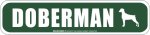 画像1: DOBERMAN [MAGSIGN] アメリカ道路ストリート標識 マグネット＆ステッカー：ドーベルマン(垂れ耳) (1)