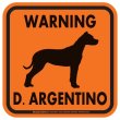 画像3: [MAGSIGN] WARNING D. ARGENTINO マグネット＆ステッカー：ドゴアルヘンティーノ(ホワイト/イエロー/オレンジ) 注意 英語 正方形 車＆屋外用(防水性/耐光性) 日本製 (3)