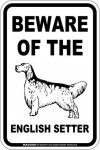 画像3: [MAGSIGN] イングリッシュセッター 注意 英語 マグネット＆ステッカー BEWARE OF THE ENGLISH SETTER 車/屋外用 日本製 (3)