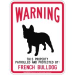 画像3: [MAGSIGN] FRENCH BULLDOG 注意 英語 WARNING 警告/保護/警戒 車 屋外用 マグネット＆ステッカー 日本製：フレンチブルドッグ (3)