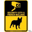 画像3: フレンチブルドッグ＆防犯カメラ 監視 警戒中 英語 マグサイン(マグネット/ステッカー)：SECURITY CCTV ＆ FRENCH BULLDOG [MAGSIGN] (3)
