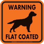 画像4: [MAGSIGN] WARNING FLAT COATED マグネット＆ステッカー：フラットコーテッド(ホワイト/イエロー/オレンジ) 注意 英語 正方形 車＆屋外用(防水性/耐光性) 日本製 (4)