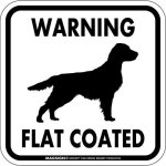 画像2: [MAGSIGN] WARNING FLAT COATED マグネット＆ステッカー：フラットコーテッド(ホワイト/イエロー/オレンジ) 注意 英語 正方形 車＆屋外用(防水性/耐光性) 日本製 (2)