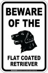 画像3: [MAGSIGN] フラットコーテッドレトリーバー 注意 英語 マグネット＆ステッカー BEWARE OF THE FLAT COATED RETRIEVER 車/屋外用 日本製 (3)