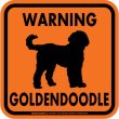 画像3: [MAGSIGN] WARNING GOLDENDOODLE マグネット＆ステッカー：ゴールデンドゥードル(ホワイト/イエロー/オレンジ) 注意 英語 正方形 車＆屋外用(防水性/耐光性) 日本製 (3)