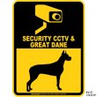 画像3: グレートデーン＆防犯カメラ 監視 警戒中 英語 マグサイン(マグネット/ステッカー)：SECURITY CCTV ＆ GREAT DANE [MAGSIGN] (3)