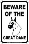 画像4: [MAGSIGN] グレートデーン 注意 英語 マグネット＆ステッカー BEWARE OF THE GREAT DANE 車/屋外用 日本製 (4)