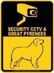 画像2: グレートピレニーズ＆防犯カメラ 監視 警戒中 英語 マグサイン(マグネット/ステッカー)：SECURITY CCTV ＆ GREAT PYRENEES [MAGSIGN] (2)