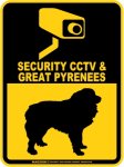 画像1: グレートピレニーズ＆防犯カメラ 監視 警戒中 英語 マグサイン(マグネット/ステッカー)：SECURITY CCTV ＆ GREAT PYRENEES [MAGSIGN] (1)
