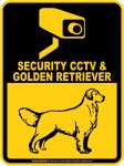 画像2: ゴールデンレトリバー＆防犯カメラ 監視 警戒中 英語 マグサイン(マグネット/ステッカー)：SECURITY CCTV ＆ GOLDEN RETRIEVER [MAGSIGN] (2)
