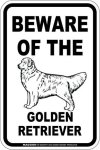 画像3: [MAGSIGN] ゴールデンレトリバー 注意 英語 マグネット＆ステッカー BEWARE OF THE GOLDEN RETRIEVER 車/屋外用 日本製 (3)
