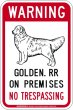 画像3: [MAGSIGN] ゴールデンレトリバー 警戒 英語 立入禁止 マグネット＆ステッカー WARNING GOLDEN RETRIEVER ON PREMISES NO TRESPASSING 車/屋外用 日本製 (3)