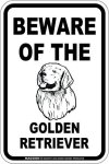 画像4: [MAGSIGN] ゴールデンレトリバー 注意 英語 マグネット＆ステッカー BEWARE OF THE GOLDEN RETRIEVER 車/屋外用 日本製 (4)
