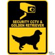 画像3: ゴールデンレトリバー＆防犯カメラ 監視 警戒中 英語 マグサイン(マグネット/ステッカー)：SECURITY CCTV ＆ GOLDEN RETRIEVER [MAGSIGN] (3)