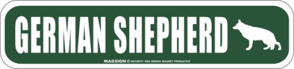 画像1: GERMAN SHEPHERD [MAGSIGN] アメリカ道路ストリート標識 マグネット＆ステッカー：ジャーマンシェパード (1)