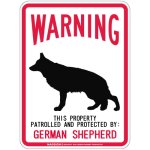 画像3: [MAGSIGN] GERMAN SHEPHERD 注意 英語 WARNING 警告/保護/警戒 車 屋外用 マグネット＆ステッカー 日本製：ジャーマンシェパード (3)