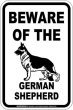 画像2: [MAGSIGN] ジャーマンシェパード 注意 英語 マグネット＆ステッカー BEWARE OF THE GERMAN SHEPHERD 車/屋外用 日本製 (2)