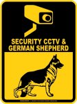 画像2: ジャーマンシェパード＆防犯カメラ 監視 警戒中 英語 マグサイン(マグネット/ステッカー)：SECURITY CCTV ＆ GERMAN SHEPHERD [MAGSIGN] (2)