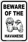 画像2: [MAGSIGN] ハバニーズ 注意 英語 マグネット＆ステッカー BEWARE OF THE HAVANESE 車/屋外用 日本製 (2)