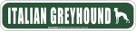 画像1: ITALIAN GREYHOUND [MAGSIGN] アメリカ道路ストリート標識 マグネット＆ステッカー：イタリアングレーハウンド (1)