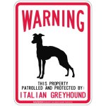 画像3: [MAGSIGN] ITALIAN GREYHOUND 注意 英語 WARNING 警告/保護/警戒 車 屋外用 マグネット＆ステッカー 日本製：イタリアングレーハウンド (3)