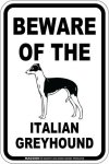 画像3: [MAGSIGN] イタリアングレイハウンド 注意 英語 マグネット＆ステッカー BEWARE OF THE ITALIAN GREYHOUND 車/屋外用 日本製 (3)