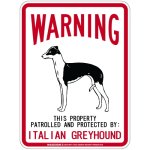 画像2: [MAGSIGN] ITALIAN GREYHOUND 注意 英語 WARNING 警告/保護/警戒 車 屋外用 マグネット＆ステッカー 日本製：イタリアングレーハウンド (2)