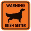 画像3: [MAGSIGN] WARNING IRISH SETTER マグネット＆ステッカー：アイリッシュセッター(ホワイト/イエロー/オレンジ) 注意 英語 正方形 車＆屋外用(防水性/耐光性) 日本製 (3)