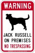 画像3: [MAGSIGN] ジャックラッセルテリア 警戒 英語 立入禁止 マグネット＆ステッカー WARNING JACK RUSSELL ON PREMISES NO TRESPASSING 車/屋外用 日本製 (3)