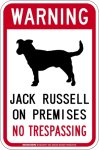 画像3: [MAGSIGN] ジャックラッセルテリア 警戒 英語 立入禁止 マグネット＆ステッカー WARNING JACK RUSSELL ON PREMISES NO TRESPASSING 車/屋外用 日本製 (3)
