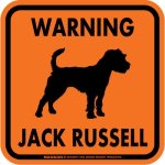 画像4: [MAGSIGN] WARNING JACK RUSSELL マグネット＆ステッカー：ジャックラッセル(ホワイト/イエロー/オレンジ) 注意 英語 正方形 車＆屋外用(防水性/耐光性) 日本製 (4)