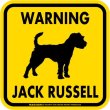 画像2: [MAGSIGN] WARNING JACK RUSSELL マグネット＆ステッカー：ジャックラッセル(ホワイト/イエロー/オレンジ) 注意 英語 正方形 車＆屋外用(防水性/耐光性) 日本製 (2)