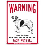 画像2: [MAGSIGN] JACK RUSSELL 注意 英語 WARNING 警告/保護/警戒 車 屋外用 マグネット＆ステッカー 日本製：ジャックラッセル (2)