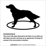 画像1: KOOIKERHONDJE'S POEM [MAGSIGN] ポエムシリーズ マグネット＆ステッカー 防水/耐水・耐光性 日本製 英語＆シルエット：コーイケルホンディエ（ホワイト/イエロー） (1)