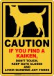 画像2: [MAGSIGN] CAUTION IF YOU FIND マグネット＆ステッカ：甲斐犬（ホワイト/イエロー） 手を出さない ドアは閉めたまま 食べ物は見せない 英語 警戒 車 屋外用(防水/耐水・耐光仕様) 日本製 (2)