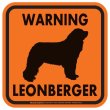 画像3: [MAGSIGN] WARNING LEONBERGER マグネット＆ステッカー：レオンベルガー(ホワイト/イエロー/オレンジ) 注意 英語 正方形 車＆屋外用(防水性/耐光性) 日本製 (3)