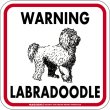 画像4: [MAGSIGN] WARNING LABRADOODLE マグネット＆ステッカー：ラブラドゥードル(ホワイト/イエロー/オレンジ) 注意 英語 正方形 車＆屋外用(防水性/耐光性) 日本製 (4)
