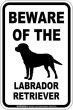 画像1: [MAGSIGN] ラブラドールレトリーバー 注意 英語 マグネット＆ステッカー BEWARE OF THE LABRADOR RETRIEVER 車/屋外用 日本製 (1)