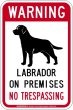 画像2: [MAGSIGN] ラブラドールレトリーバー 警戒 英語 立入禁止 マグネット＆ステッカー WARNING LABRADOR ON PREMISES NO TRESPASSING 車/屋外用 日本製 (2)