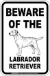 画像3: [MAGSIGN] ラブラドールレトリーバー 注意 英語 マグネット＆ステッカー BEWARE OF THE LABRADOR RETRIEVER 車/屋外用 日本製 (3)