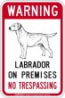 画像3: [MAGSIGN] ラブラドールレトリーバー 警戒 英語 立入禁止 マグネット＆ステッカー WARNING LABRADOR ON PREMISES NO TRESPASSING 車/屋外用 日本製 (3)